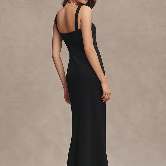 BHLDN Blake Square-Neck Stretch Crepe Maxi Dress - Picture 3 of 5